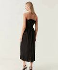 Aje Whisper Knot Waist Strapless Midi Dress Black Size 10 - 10 / Black - Dresses