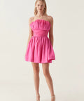 Aje Whisper Layered Mini Dress - 6 / Pink - Dresses