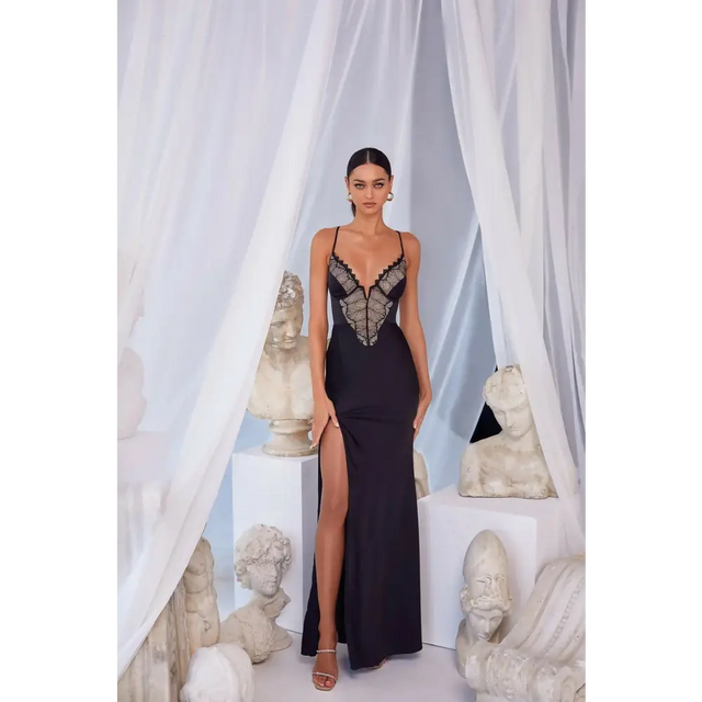 Alamour The Label Greta Gown - 8 / Black - Dresses