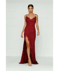 Alamour The Label Layali Lace Gown - 10 / Red - Dresses