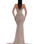 Albina Dyla Golden Mirage Gown - 6 / Silver - Dresses