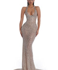 Albina Dyla Golden Mirage Gown - 6 / Silver - Dresses