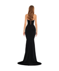 Albina Dyla Silver Flame gown - 6 / Black - Dresses