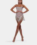 Albina Dyla Wild Silver/Nude Corset Dress - 6 / Silver - Dresses