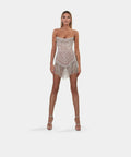 Albina Dyla Wild Silver/Nude Corset Dress | Passion For Fashion Albina Dyla Wild Silver/Nude Corset Dress | Passion For Fashion