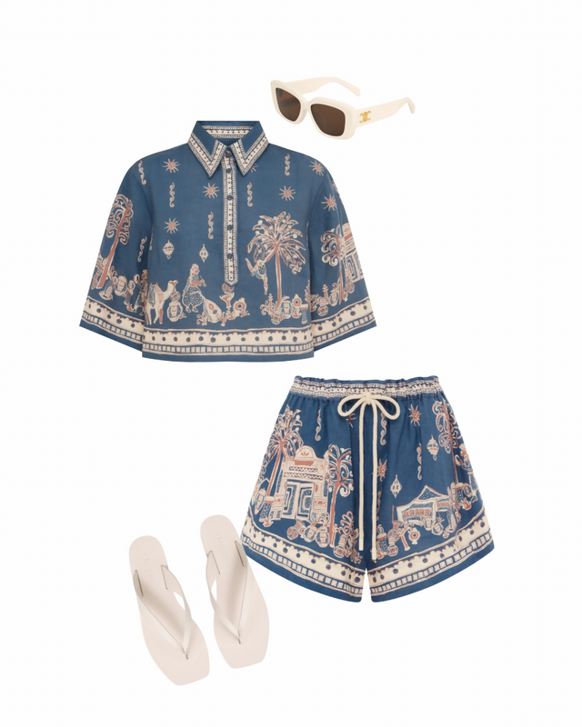 Alemais Acacia Cropped Shirt and Short Set - Outfit Sets
