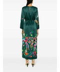 Alemais Agatha Silk Midi Dress Green Size 14 - 14 / Print - Dresses