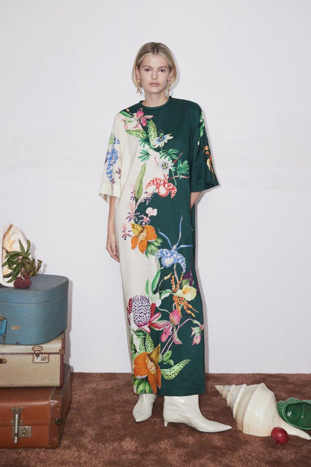Alemais Aggie Midi Dress Print Size AU 16 - 16 / Multi - Dresses