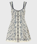 Alemais Airlie Scoop-Neck Mini Dress - 8 / Floral - Dresses