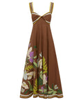 Alémais Alfie Twist Dress - 16 / Brown - Dresses