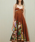 Alemais Alfie Twist Sundress - 10 / Brown - Dresses