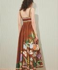 Alemais Alfie Twist Sundress - 10 / Brown - Dresses