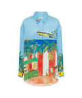Alemais All Aboard Silk Shirt - 16 / Print - Tops