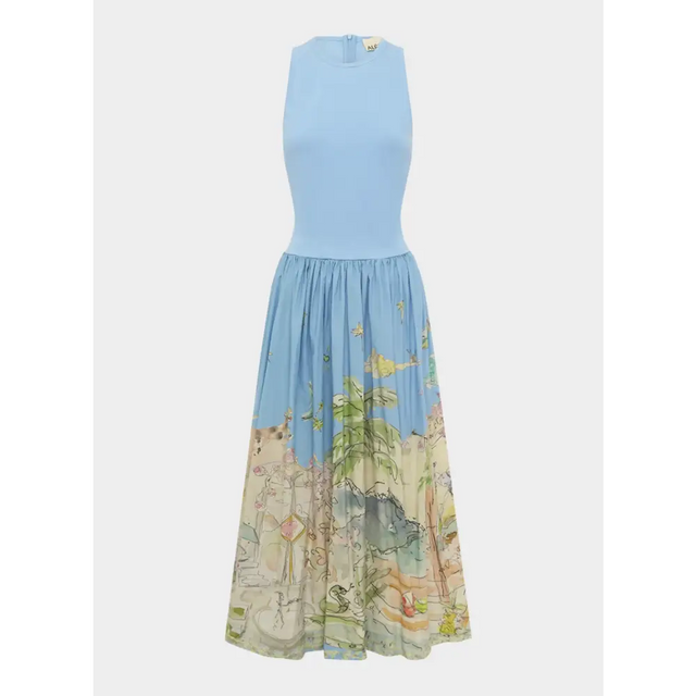 ALÉMAIS Anouk Tank Midi Dress size 14 - Passion