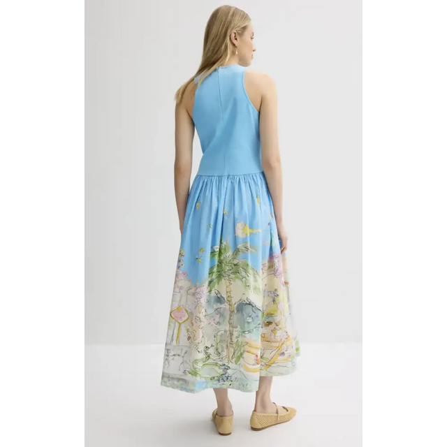 ALÉMAIS Anouk Tank Midi Dress size 14 - 14 / Multi - Dresses