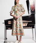 Alemais Arcade Midi Dress Multi Size AU 16 - 16 / Print - Dresses