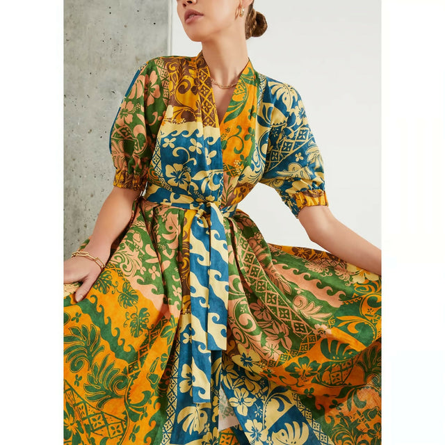 Alemais Archie Wrap Dress Multi Size AU 14 - 14 / Multi - Dresses