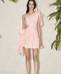 Alemais Aria One Shoulder Mini Dress - 10 / Pink - Dresses