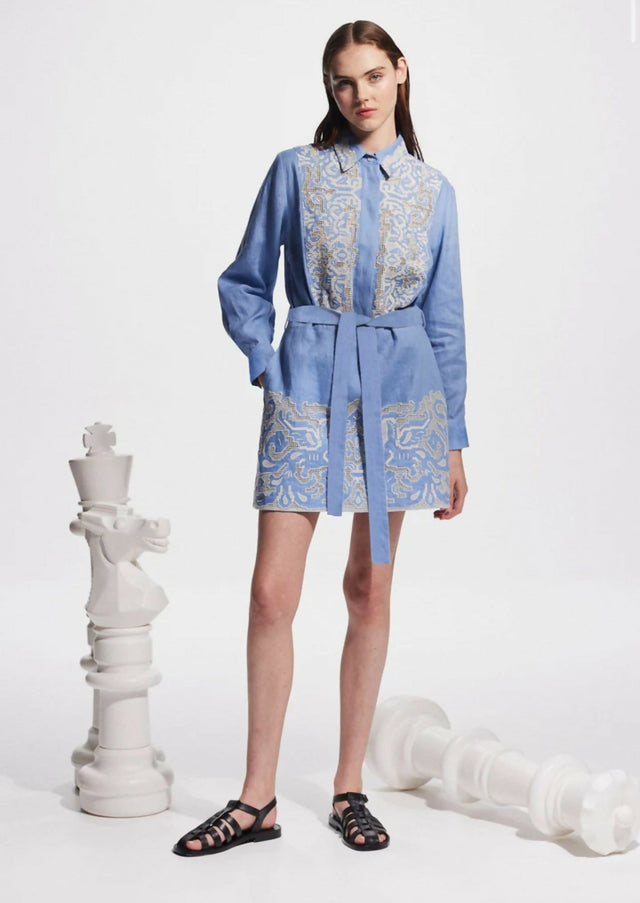 knee length dresses for ladies Alemais Arion Mini Dress Print Size AU 14