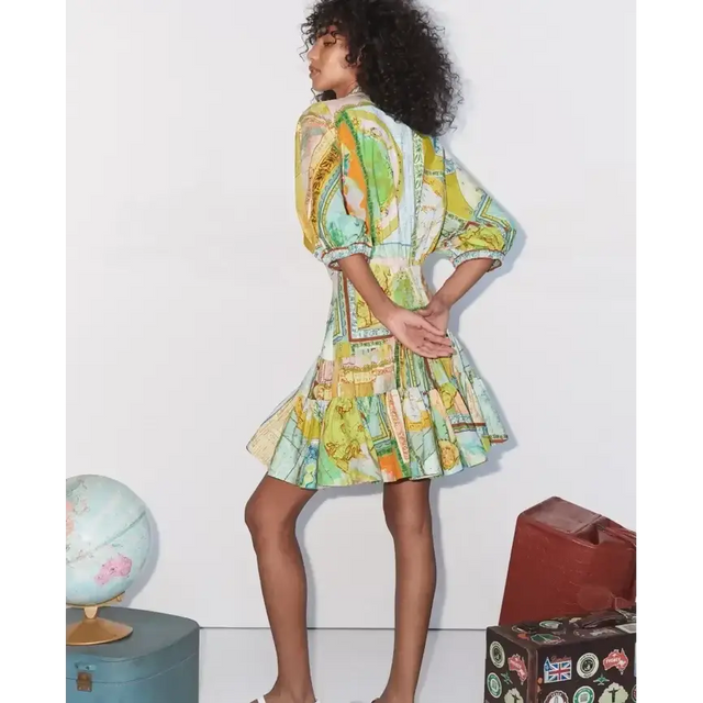 Alemais Atlas Mini Dress Green Size 12 & 16 - Dresses