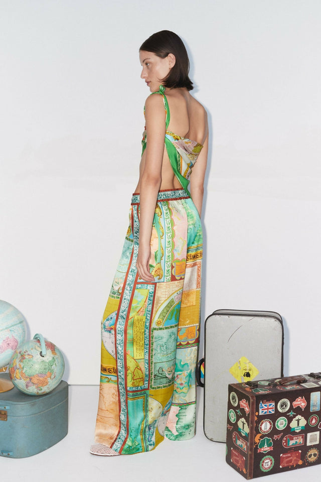 Alemais Atlas Silk Scarf and Pant Set - Outfit Sets