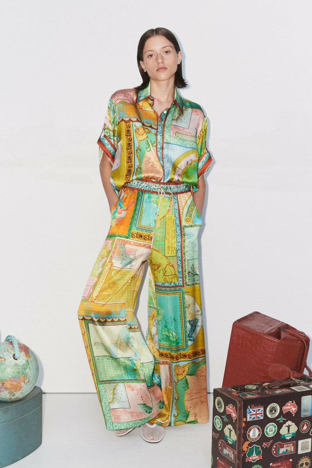 Alemais Atlas Silk Shirt and Pant - Outfit Sets