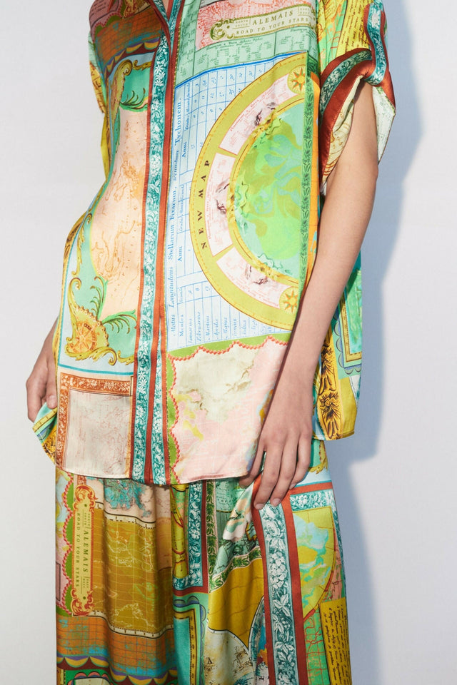 Alemais Atlas Silk Shirt and Pant - Outfit Sets