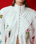 Alemais Atticus Embroidered Shirt - 12 / Print - Shirts & Tops