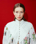 Alemais Atticus Embroidered Shirt - 12 / Print - Shirts & Tops