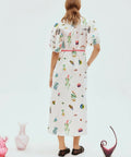 Alemais Atticus Embroidered Shirtdress Cream Print Size 14 - Dresses