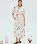 Alemais Atticus Shirtdress Print Size AU 14 - 14 / White - Dresses