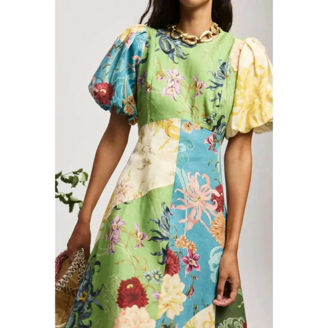 Alemais Avery Spliced Midi Dress - 10 / Multi - Dresses