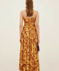 Alemais Banana Blossom Ruched Gown - 8 / Yellow - Dresses