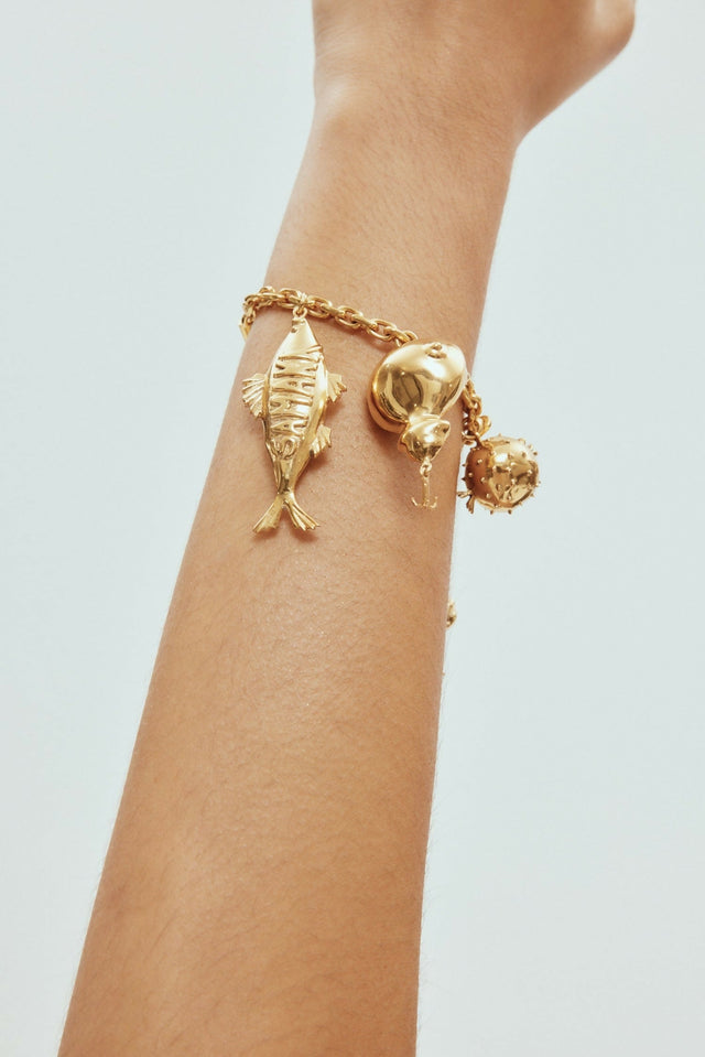 Alemais Banana House Charm Bracelet - Gold - Accessories