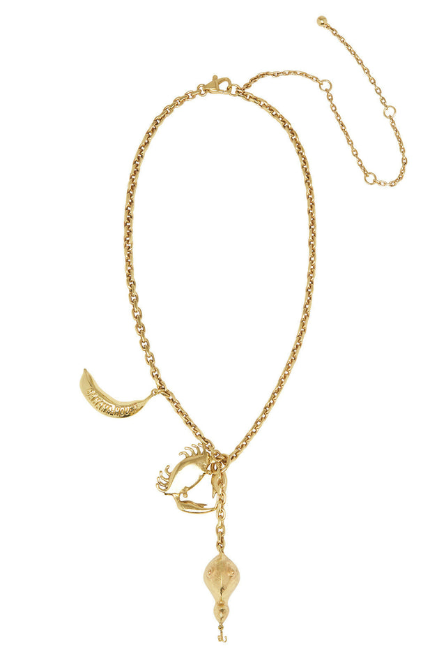 Alemais Banana House Charm Necklace - Gold - Necklaces