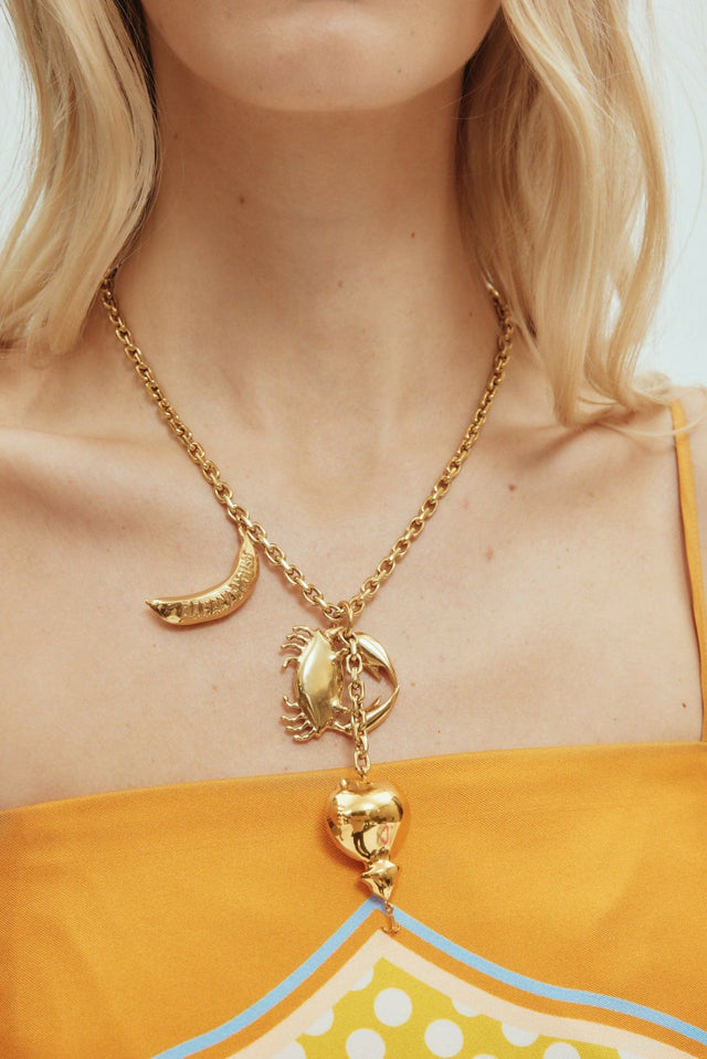 Alemais Banana House Charm Necklace - Gold - Necklaces