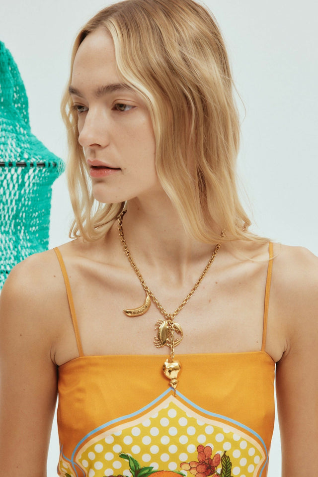 Alemais Banana House Charm Necklace - Gold - Necklaces