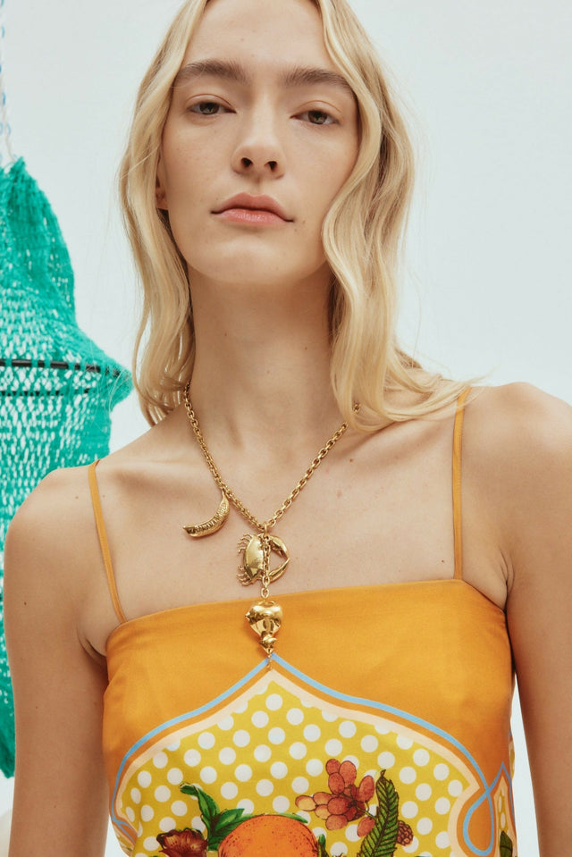 Alemais Banana House Charm Necklace - Gold - Necklaces