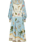 Alemais Bath House Shirt Midi Dress Print Size 16 - 16 / Print - Dresses