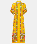 Alemais Belted Floral Linen Shirt Dress - 12 / Floral - Dresses