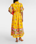 Alemais Belted Floral Linen Shirt Dress - 12 / Floral - Dresses