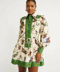 Alemais Birdie Mini Dress Multi Print Size 14 & 16 - Dresses