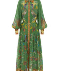 Alemais Birdie Shirtdress - 14 / Green - Dresses