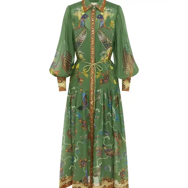 Alemais Birdie Shirtdress Green Size 8 - 8 / Green - Dresses