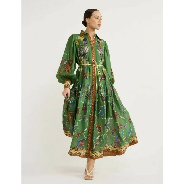 Alemais Birdie Shirtdress Green Size 8 - 8 / Green - Dresses
