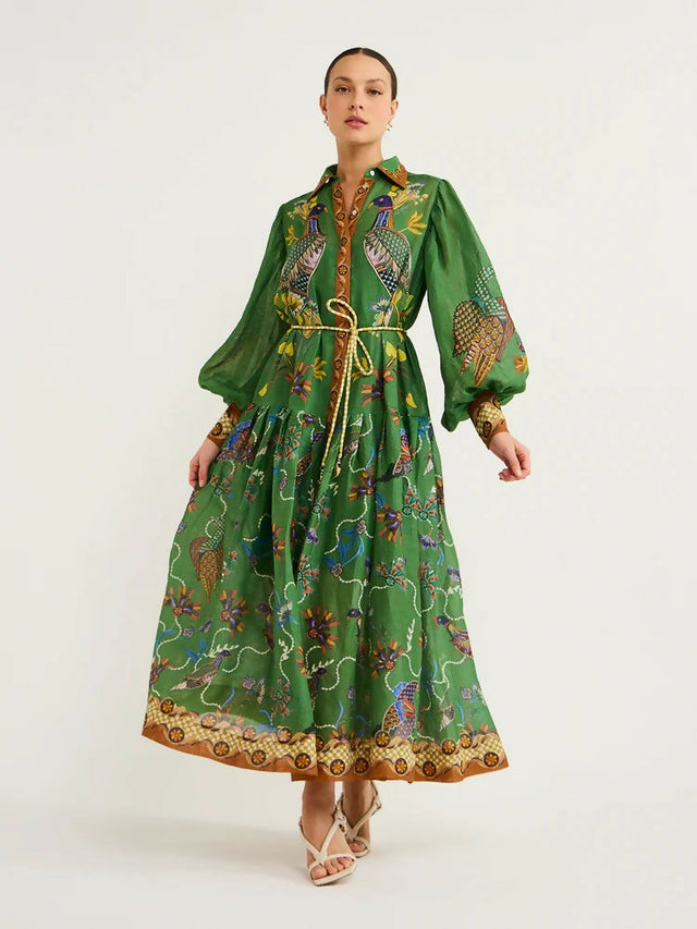 Alemais Birdie Shirtdress Jade Green Size AU 14 - 14 / Green - Dresses
