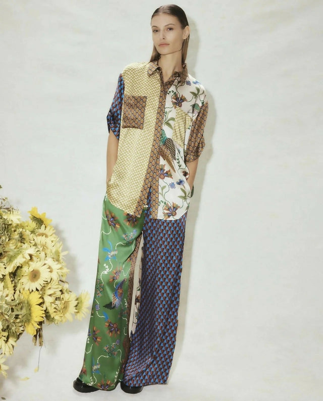 Alemais Birdie Spliced Shirt and Pant Set Multi Size 12 - 12 / Multi - Outfit Sets