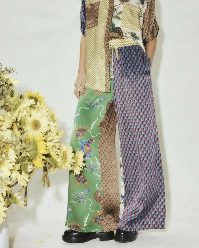 Alemais Birdie Spliced Shirt and Pant Set Multi Size 12 - 12 / Multi - Outfit Sets