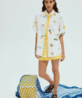 Alemais Blue Marlin Embroidered Shirt - 14 / Print - Tops