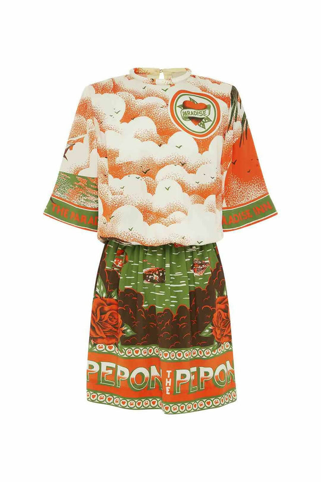 Alemais Bungalow Mini Dress Print Size 14 - 16 / Multicolor - Dresses